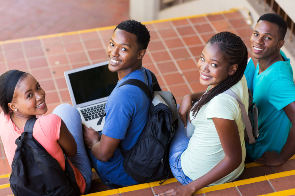 teens smiling